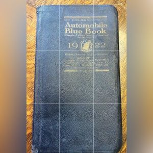 1922 Automobile Blue Book Volume 1 Antique New York & New England
